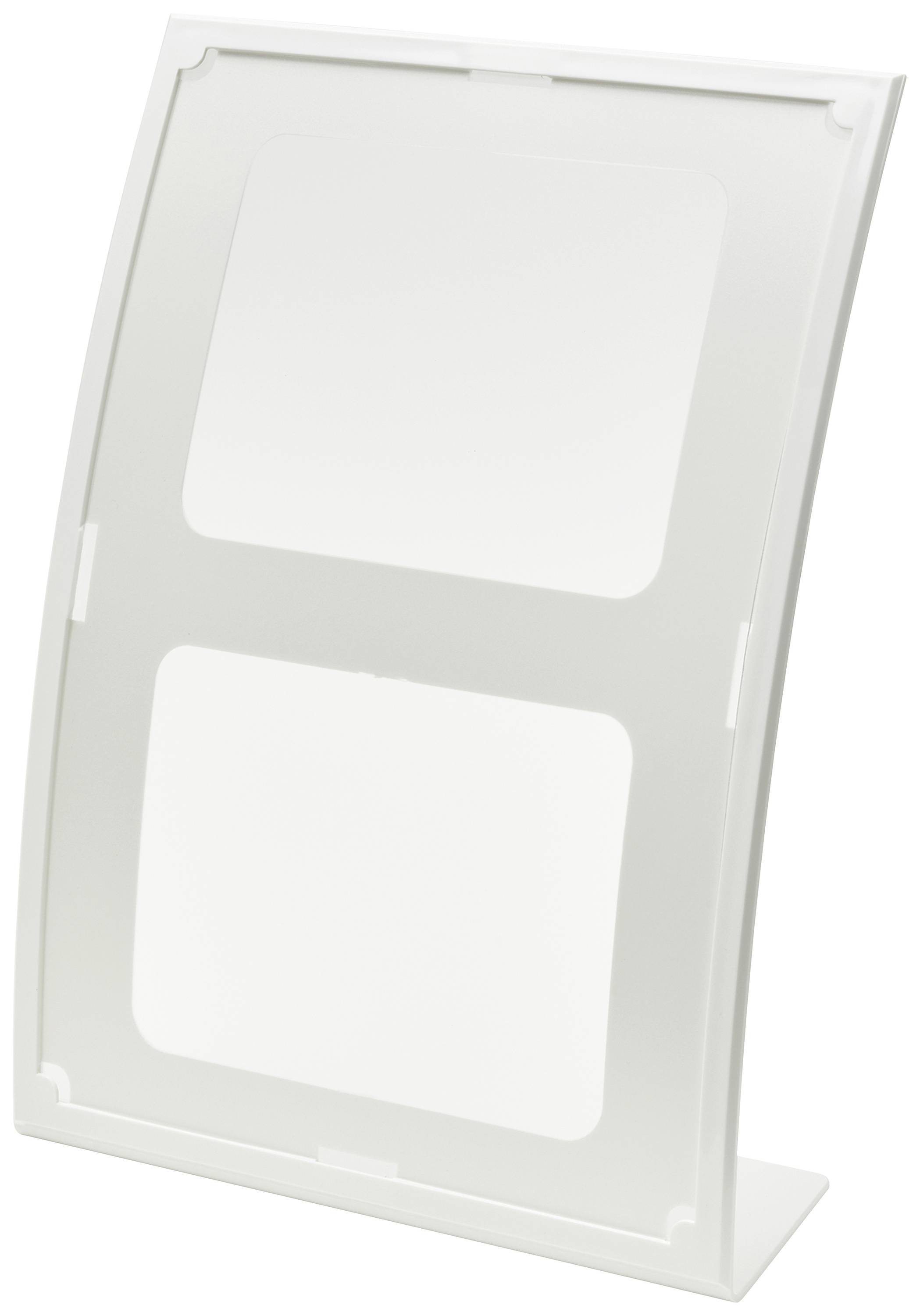 Deflecto 2304WEU Tisch-Prospekthalter Verwendung für Papierformat: DIN A4hoch Weiß, Transparent 1St.