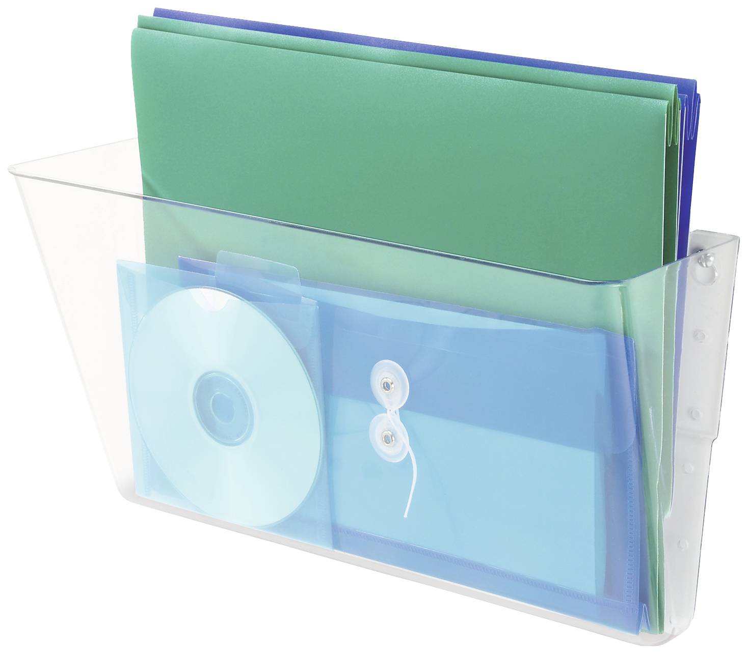 Deflecto DocuPocket 73101 Wand-Prospekthalter Transparent DIN A4 quer 1 St. (B x H x T) 331 x 190 x 105mm