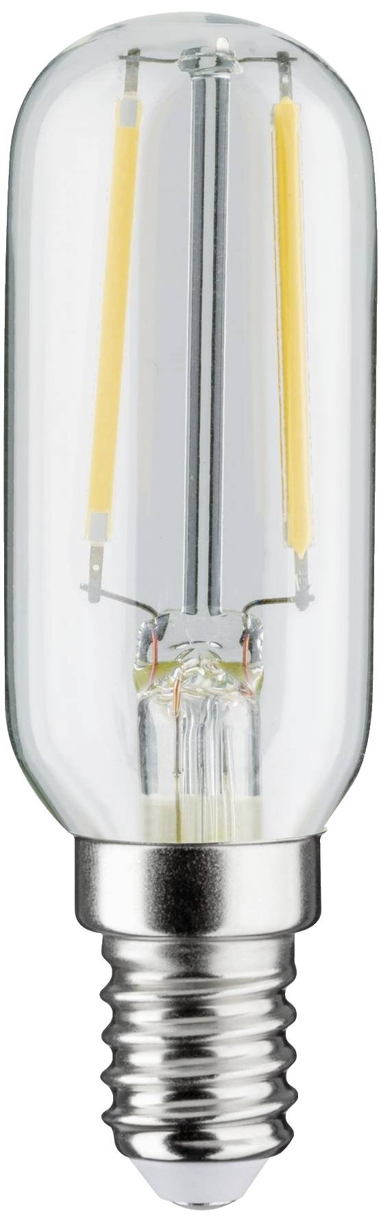 Eine LED-Glühbirne mit E27-Sockel und sichtbaren Filamenten, die für klaren, energieeffizienten Beleuchtung sorgt.
