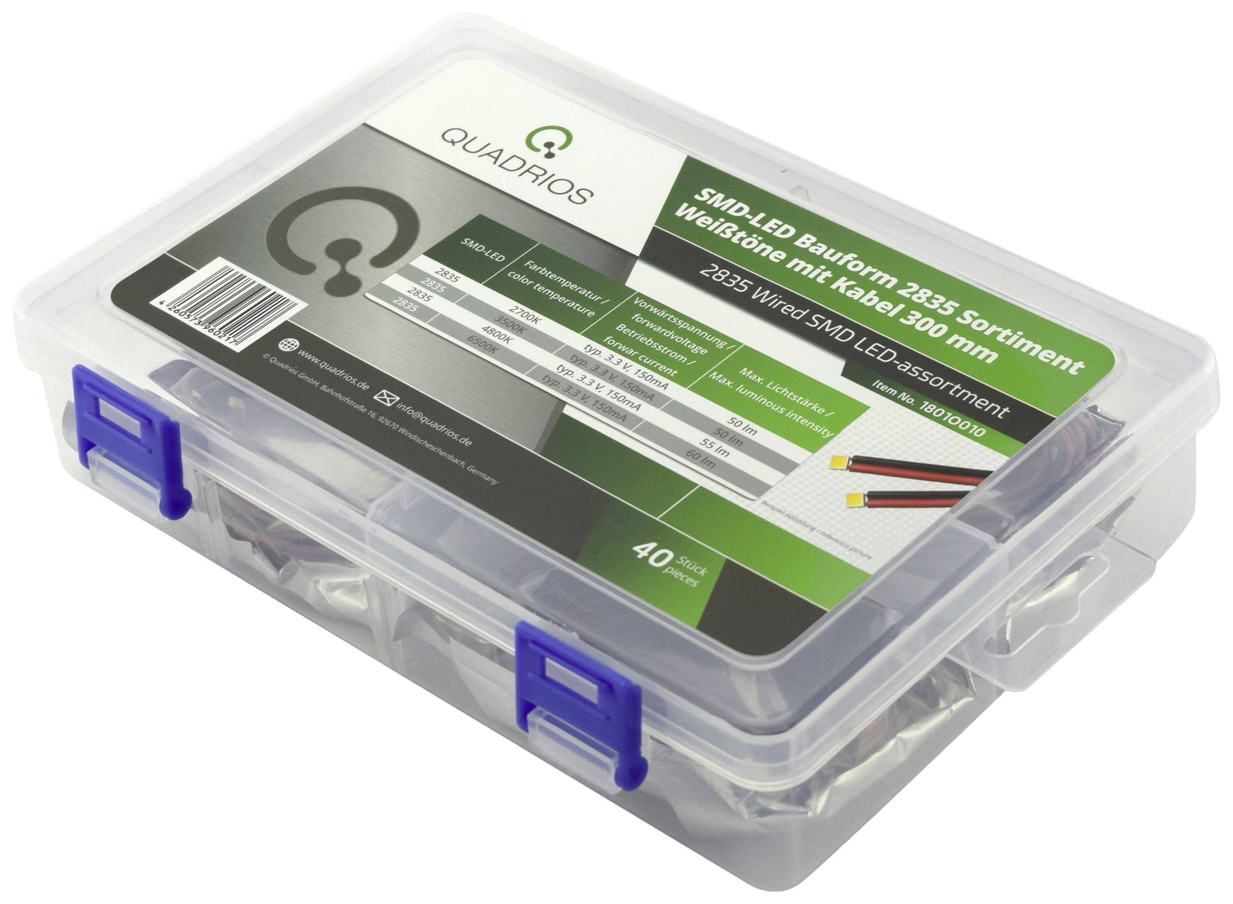 Quadrios LED-Sortiment Weiß 150 mA 3.3 V