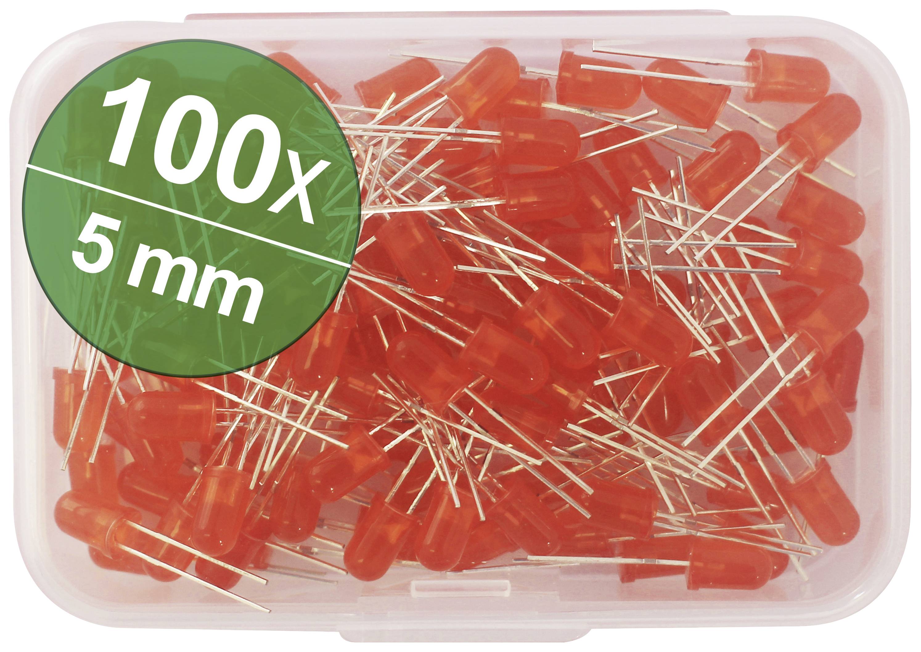 Quadrios LED-Sortiment Rot 5 mm 20 mA 2.0 V