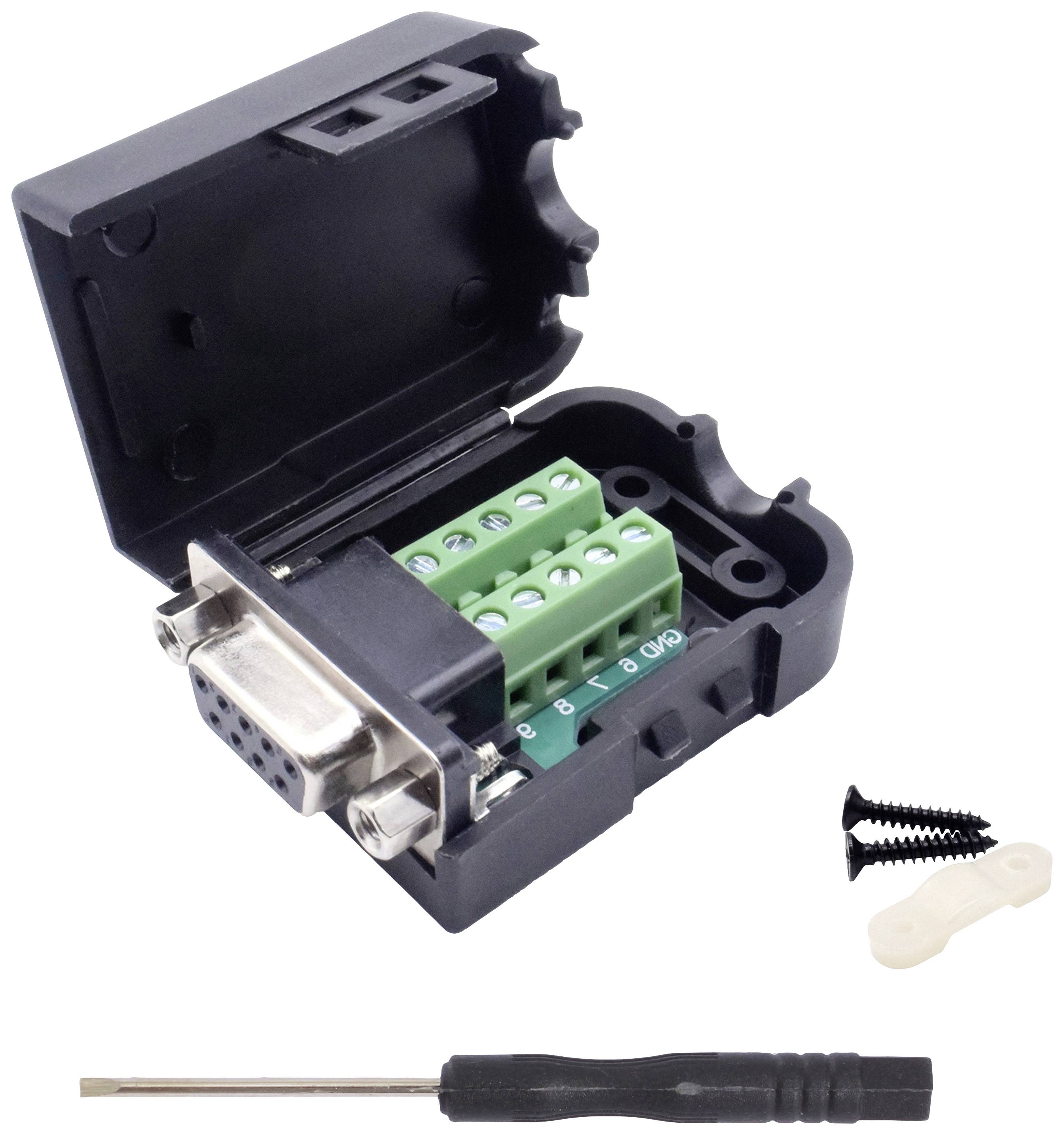 Quadrios 2010C249 D-SUB Buchse Polzahl: 9 Schrauben 1 Set