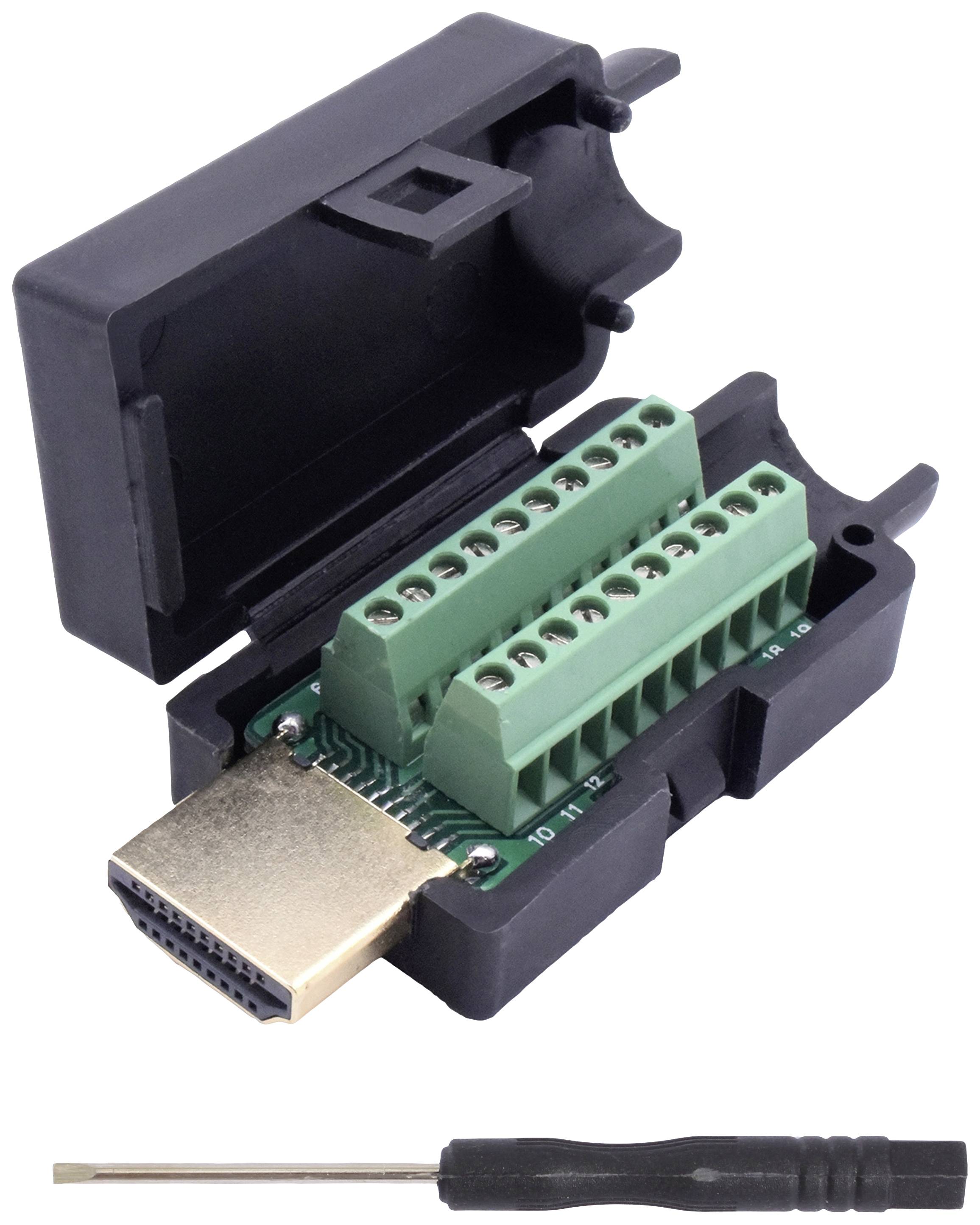 Quadrios 2010C262 HDMI-Steckverbinder Stecker, gerade Polzahl: 20 Schwarz 1 Set