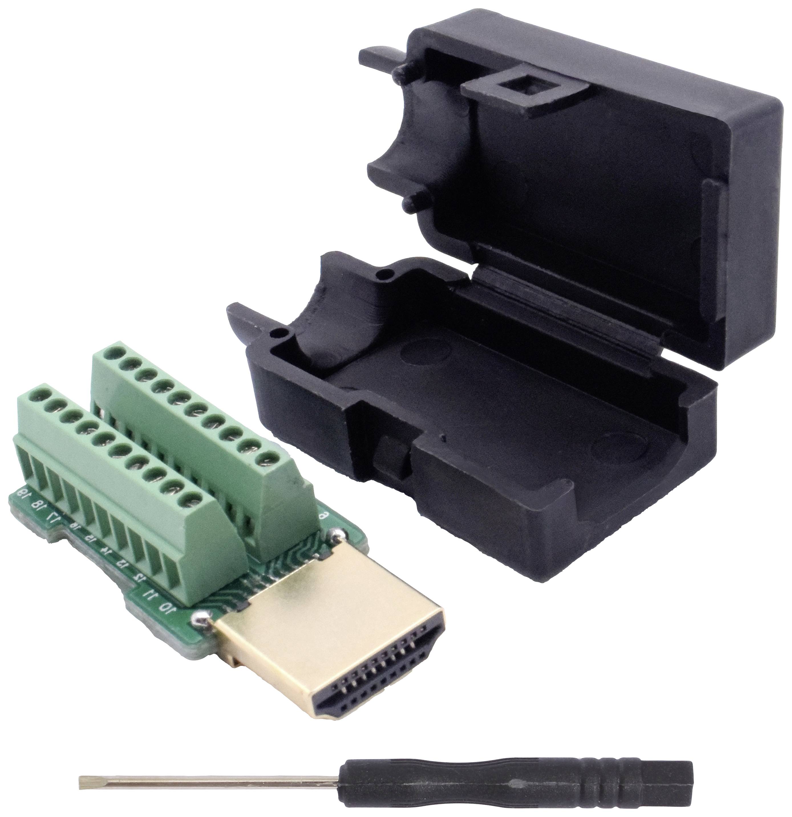 Quadrios 2010C262 HDMI-Steckverbinder Stecker, gerade Polzahl: 20 Schwarz 1 Set
