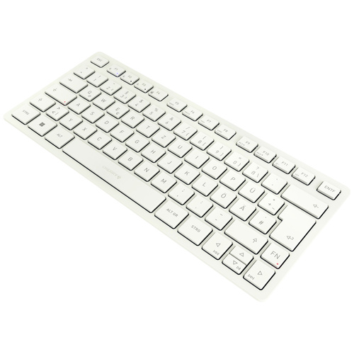 CHERRY KW 7100 MINI BT Bluetooth® Tastatur Deutsch, QWERTZ Weiß Geräuscharme Tasten, Multipair-Funktion