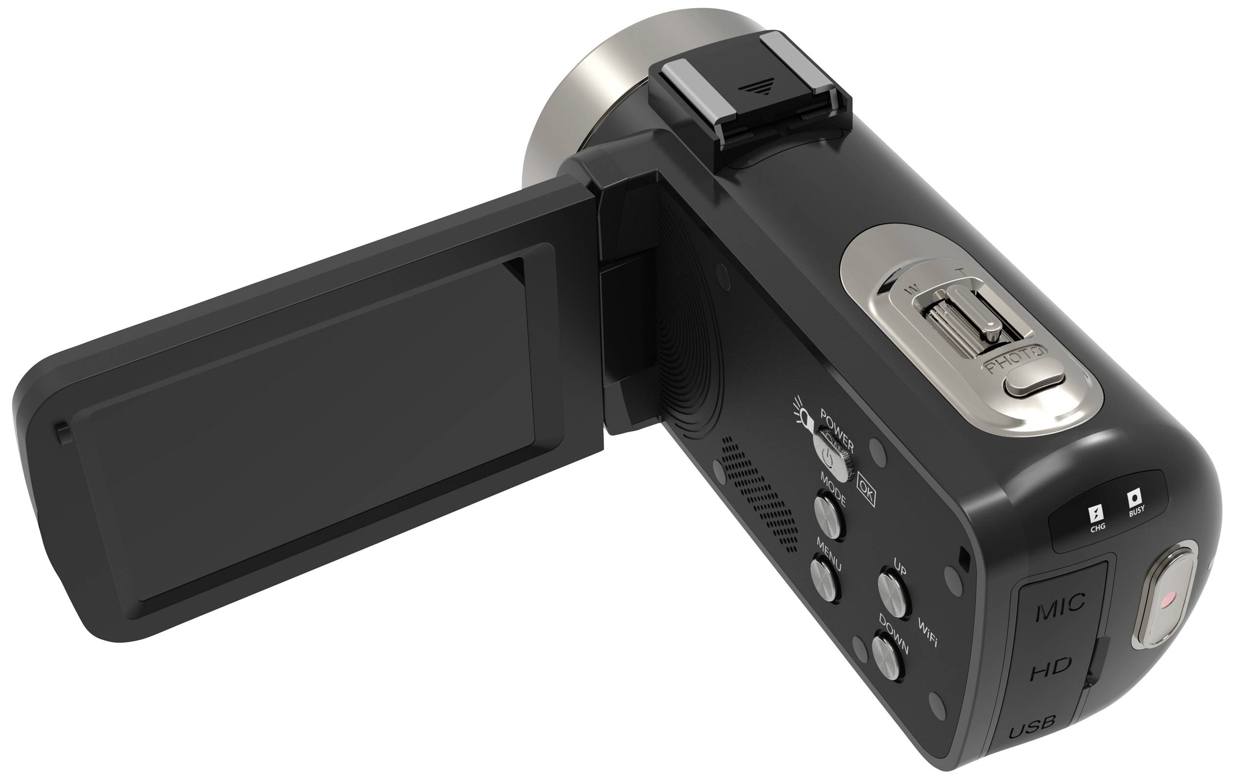 Renkforce RF-5798910 4K Camcorder 7.6cm 3 Zoll 13 Megapixel Schwarz