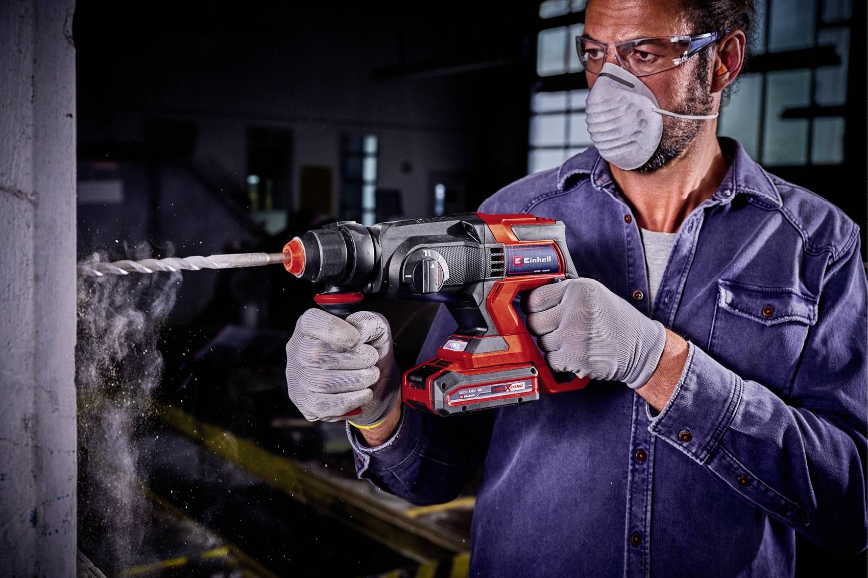 Einhell TE-HD 18/20 Li - Solo Power X-Change SDS-Plus-Akku-Bohrhammer 18V Li-Ion inkl. Koffer