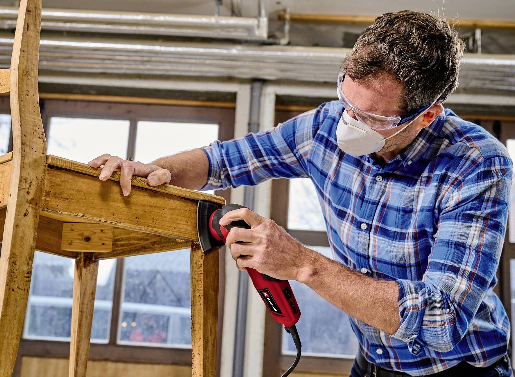 Einhell TC-DS 20 E 4464255 Deltaschleifer mit Zubehör 200W 90 x 90 x 90mm