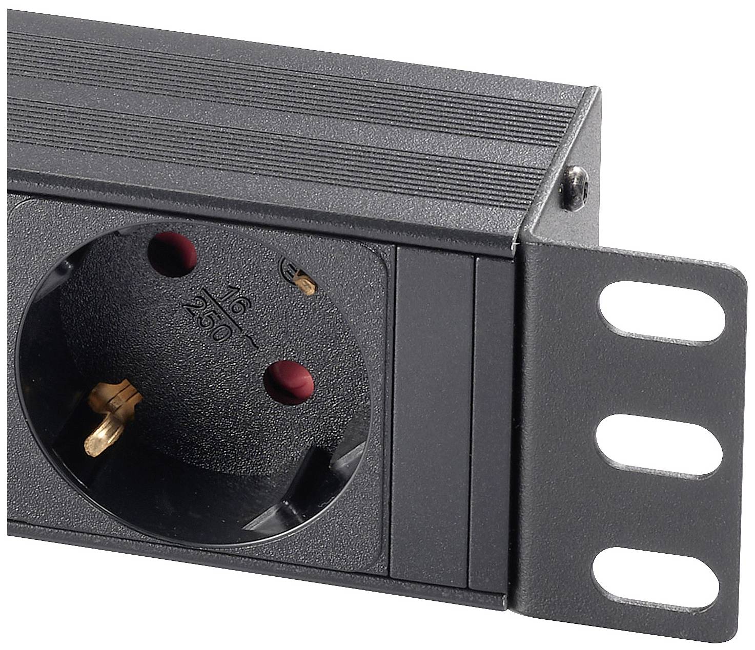 Sygonix SY-5799002 Steckdosenleiste 19 Zoll 8fach Schwarz Schutzkontakt 1St.