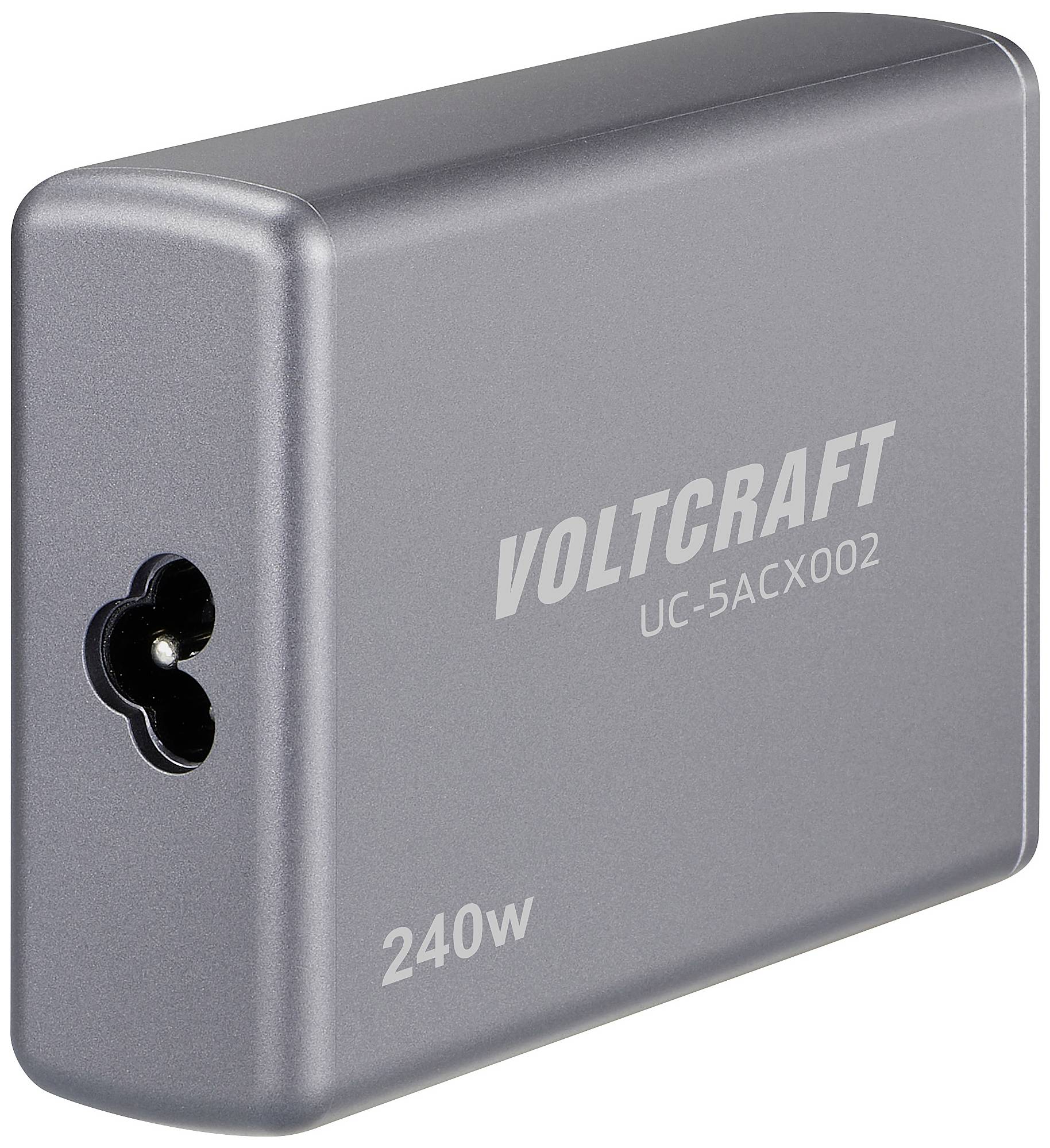 VOLTCRAFT UC-5ACX002 USB Ladestation 240W 1x USB-A, 4x USB-C® USB PD Silber (matt) Innenbereich GaN