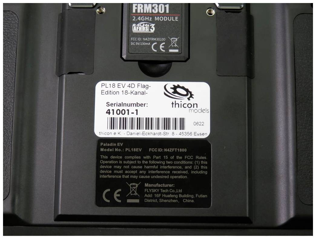 FlySky Paladin PL18EV Flag Pult-Fernsteuerung 2,4GHz Anzahl Kanäle: 18