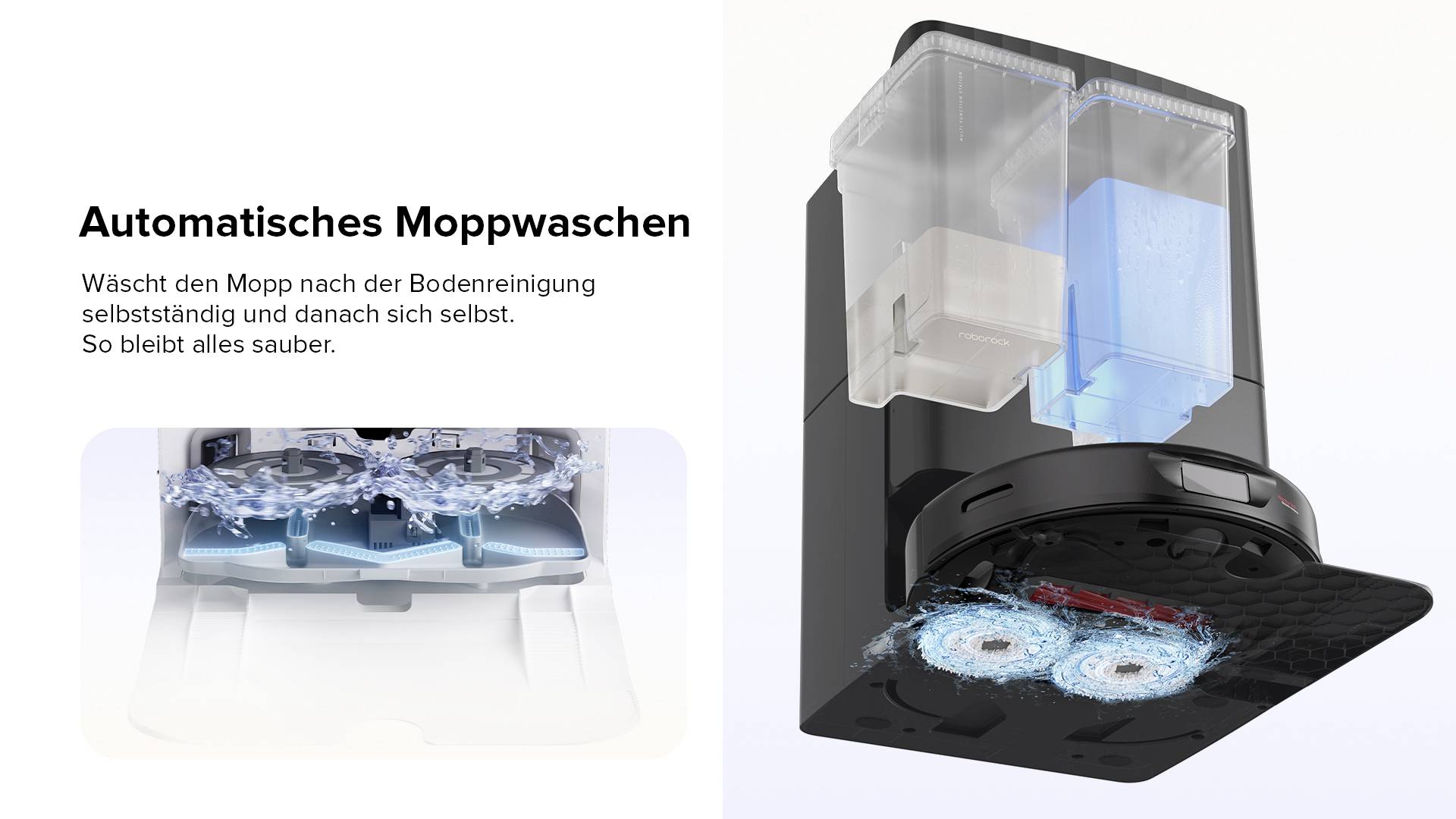 Roborock Qrevo Black Saug-und Wischroboter Schwarz kompatibel mit Amazon Alexa, kompatibel mit Google Home, Sprachgesteuert