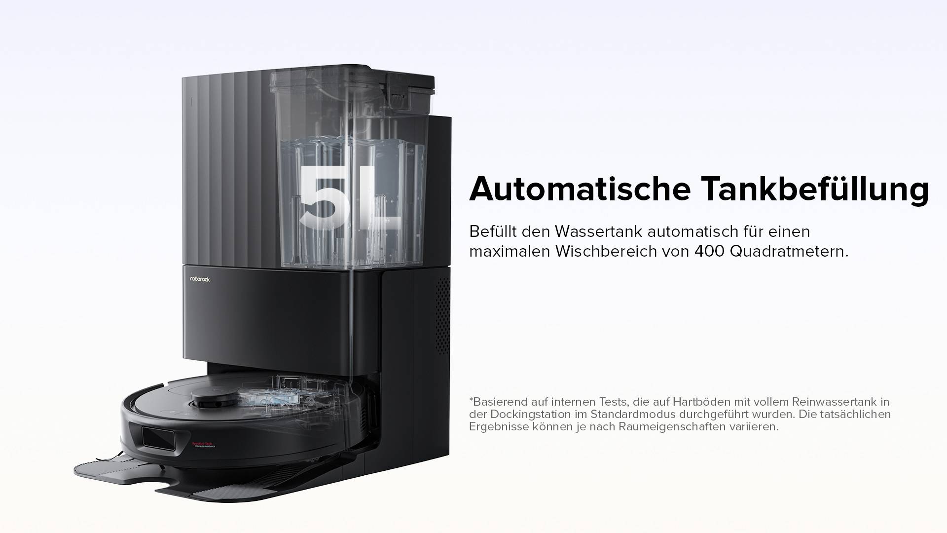 Roborock Qrevo Black Saug-und Wischroboter Schwarz kompatibel mit Amazon Alexa, kompatibel mit Google Home, Sprachgesteuert