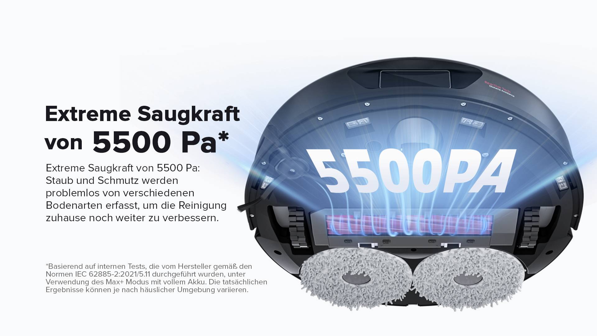 Roborock Qrevo Black Saug-und Wischroboter Schwarz kompatibel mit Amazon Alexa, kompatibel mit Google Home, Sprachgesteuert