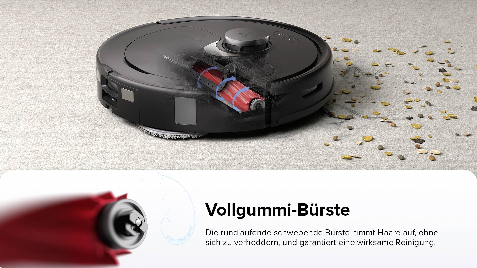 Roborock Qrevo Black Saug-und Wischroboter Schwarz kompatibel mit Amazon Alexa, kompatibel mit Google Home, Sprachgesteuert