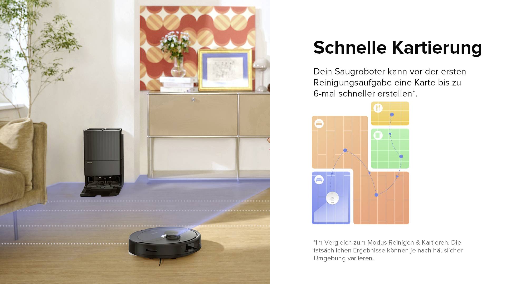 Roborock Qrevo Black Saug-und Wischroboter Schwarz kompatibel mit Amazon Alexa, kompatibel mit Google Home, Sprachgesteuert