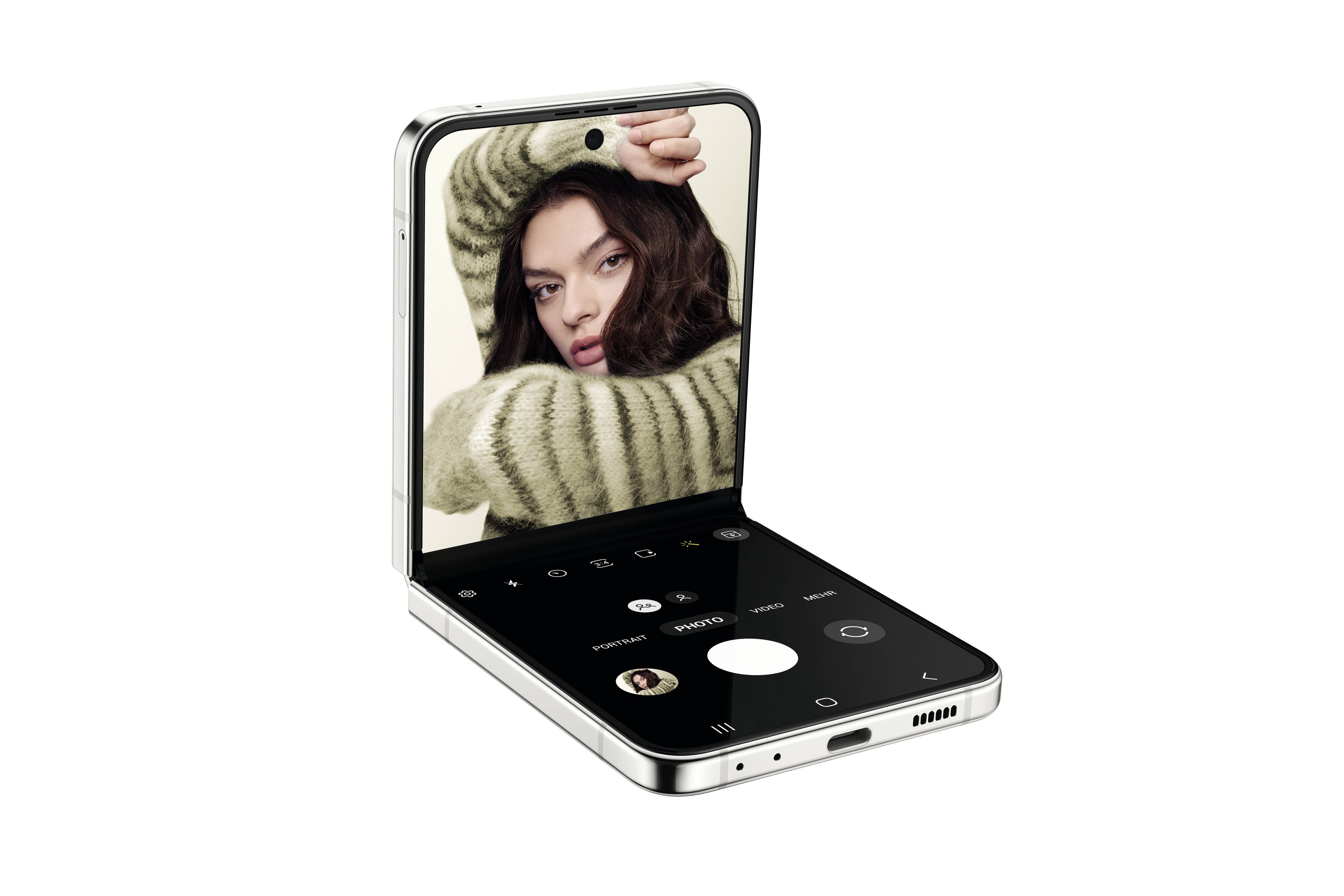 Samsung Galaxy Z Flip5 5G 256 GB Cream 17 cm (6.7 Zoll) Smartphone