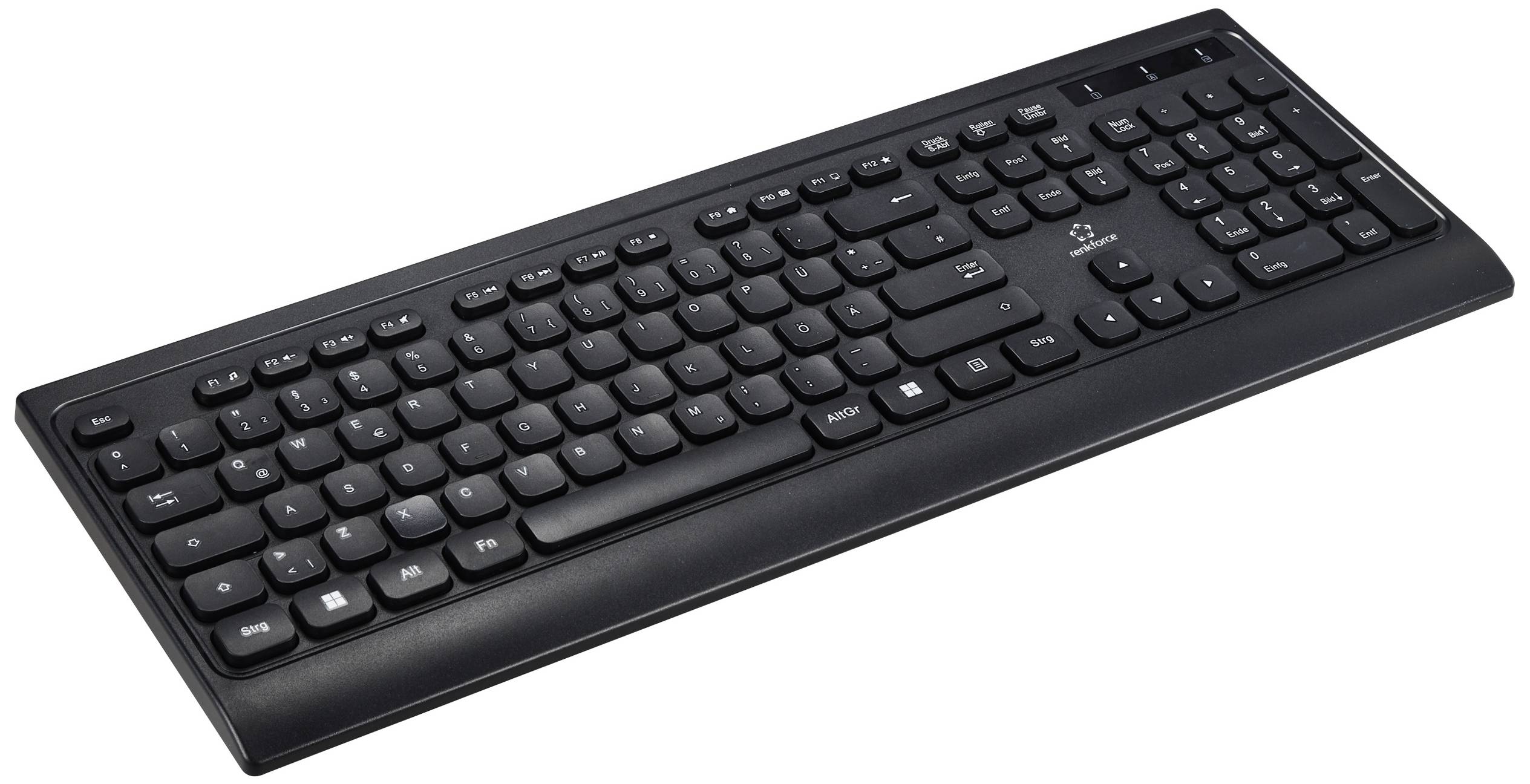 Renkforce RF-5799534 Kabellos Tastatur Deutsch, QWERTZ Schwarz