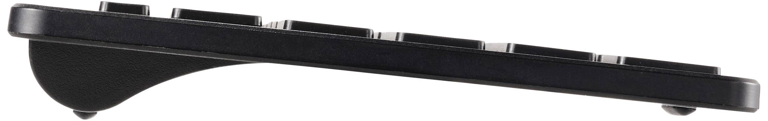 Renkforce RF-5799536 Kabellos Tastatur Deutsch, QWERTZ Schwarz Geräuscharme Tasten, Multimediatasten