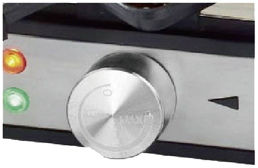 Silva Homeline PK-R 088 Raclette 8Pfännchen, Antihaftbeschichtung, Überhitzungsschutz, Kontrollleuchte Schwarz, Inox