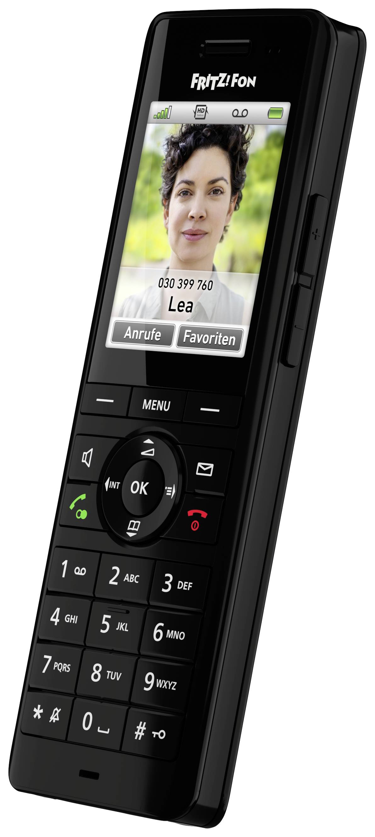 Fritz! FRITZ!Fon X6 DECT-Mobilteil Headsetanschluss, Anrufbeantworter, Babyphone, Freisprechen, Integrierter Webserver, Wettervorhersage