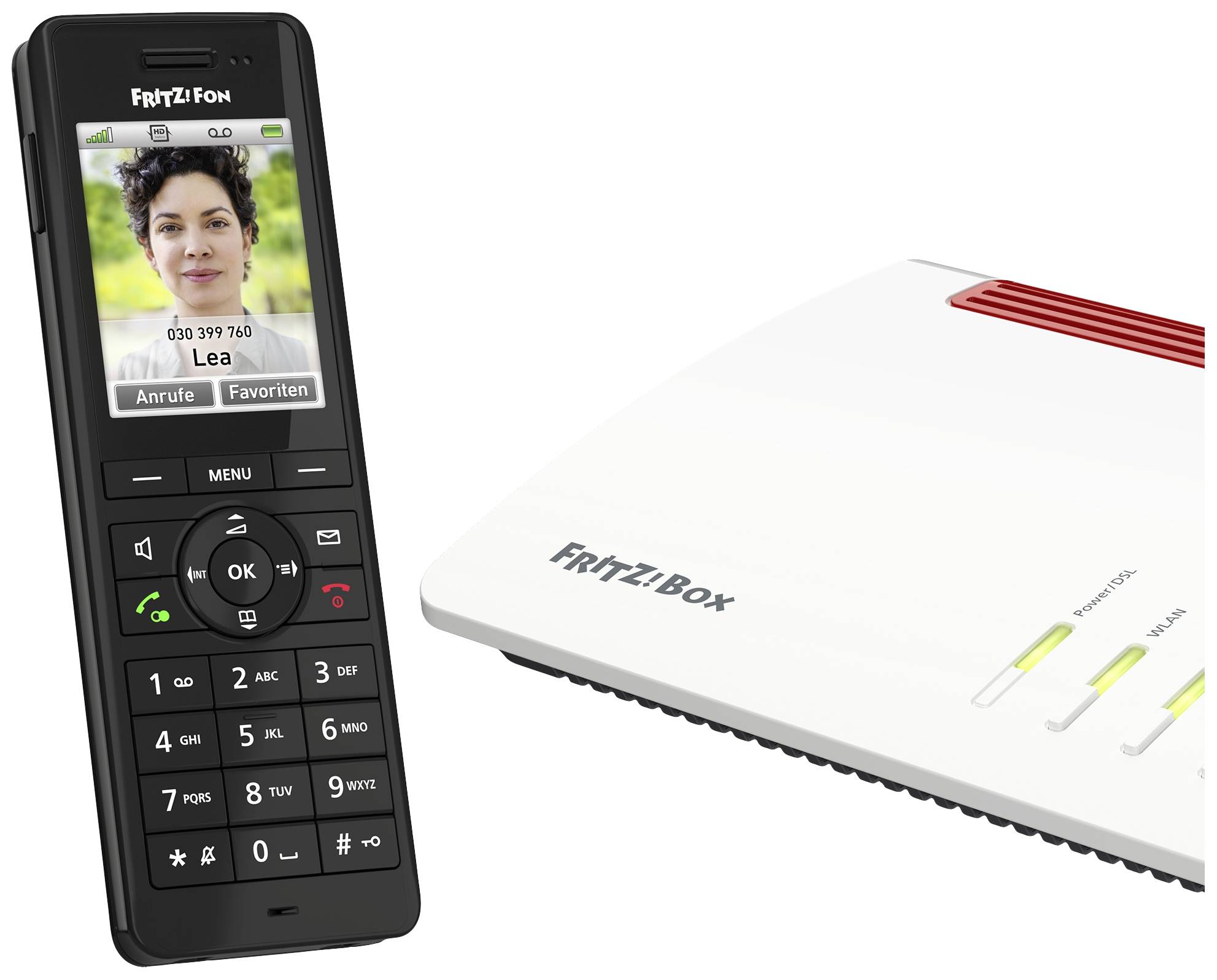 Fritz! DECT-Mobilteil FRITZ!Fon X6 Headsetanschluss, Anrufbeantworter, Babyphone, Freisprechen, Integrierter Webserver, Wettervorhersage