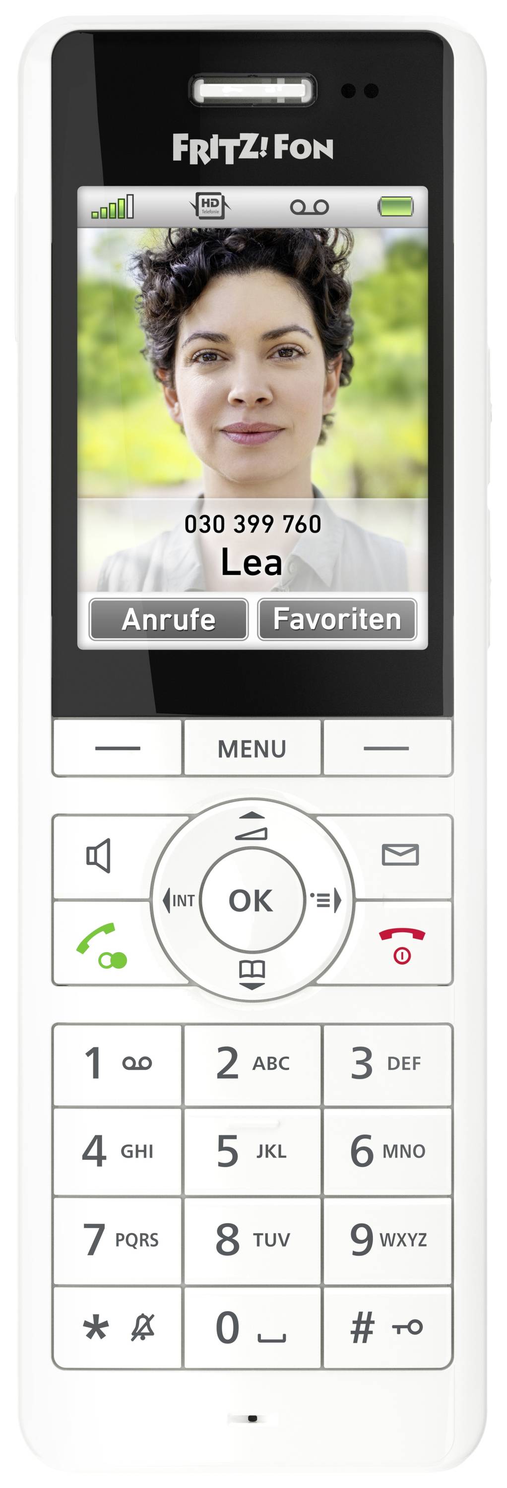 Fritz! FRITZ!Fon X6 DECT-Mobilteil Headsetanschluss, Anrufbeantworter, Babyphone, Freisprechen, Integrierter Webserver, Wettervorhersage