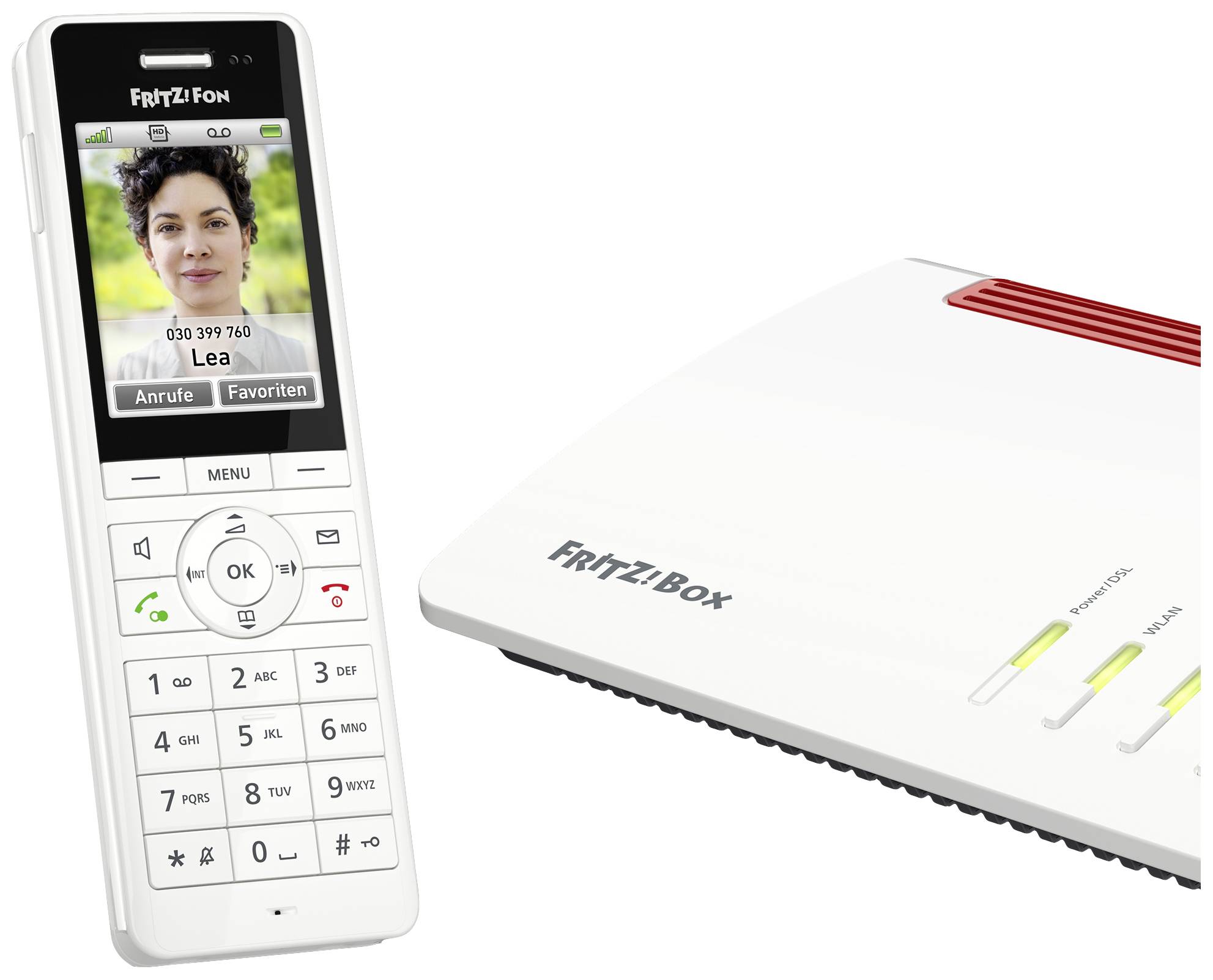 Fritz! DECT-Mobilteil FRITZ!Fon X6 Headsetanschluss, Anrufbeantworter, Babyphone, Freisprechen, Integrierter Webserver, Wettervorhersage