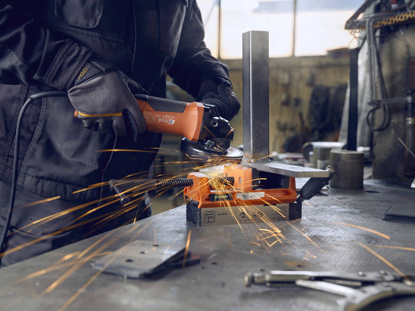 Fein VersaMAG Schraubstock 90701003020 Backenbreite: 100mm Spann-Weite (max.): 108mm