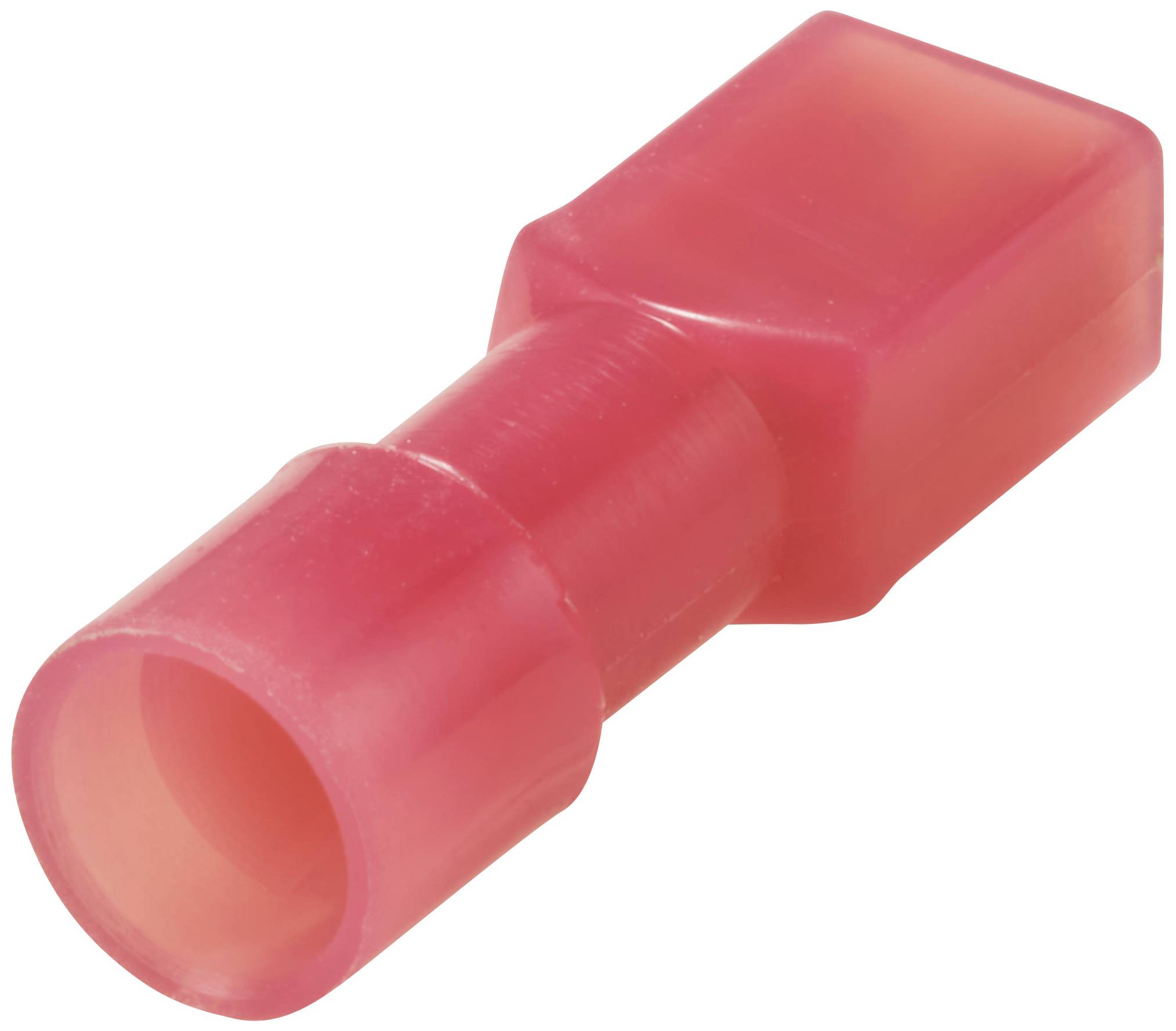 TRU COMPONENTS TC-11599304 Flachsteckhülse Steckbreite: 2.8mm Steckdicke: 0.5mm 180° Vollisoliert Rot