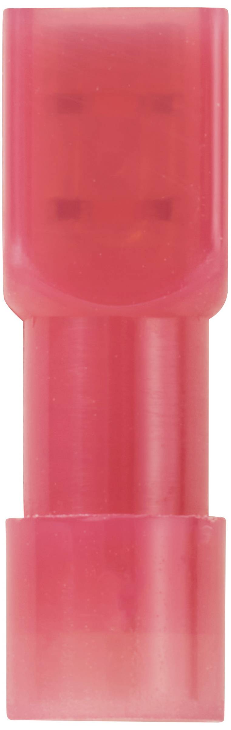 TRU COMPONENTS TC-11599304 Flachsteckhülse Steckbreite: 2.8mm Steckdicke: 0.5mm 180° Vollisoliert Rot