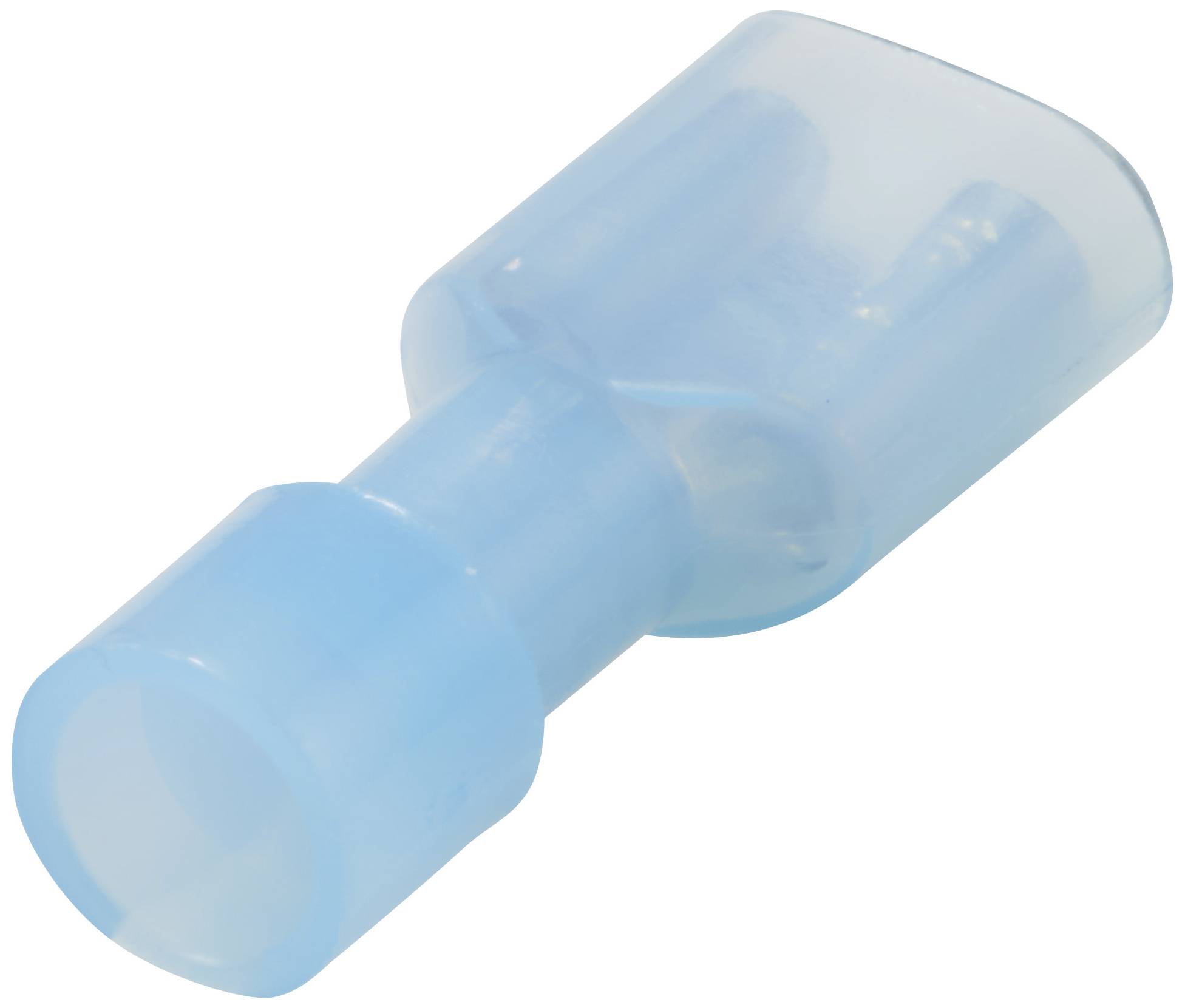 TRU COMPONENTS TC-11599312 Flachsteckhülse Steckbreite: 6.3mm Steckdicke: 0.8mm 180° Vollisoliert Blau