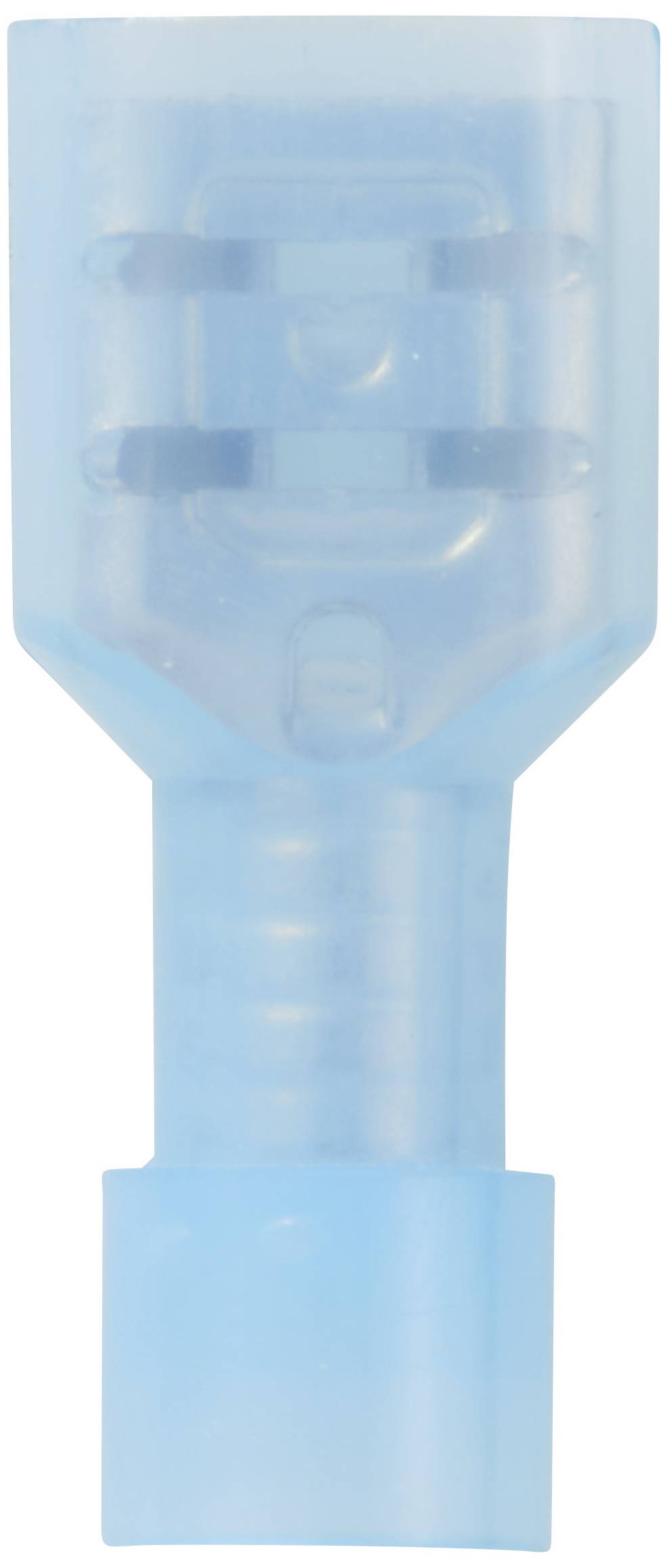 TRU COMPONENTS TC-11599312 Flachsteckhülse Steckbreite: 6.3mm Steckdicke: 0.8mm 180° Vollisoliert Blau