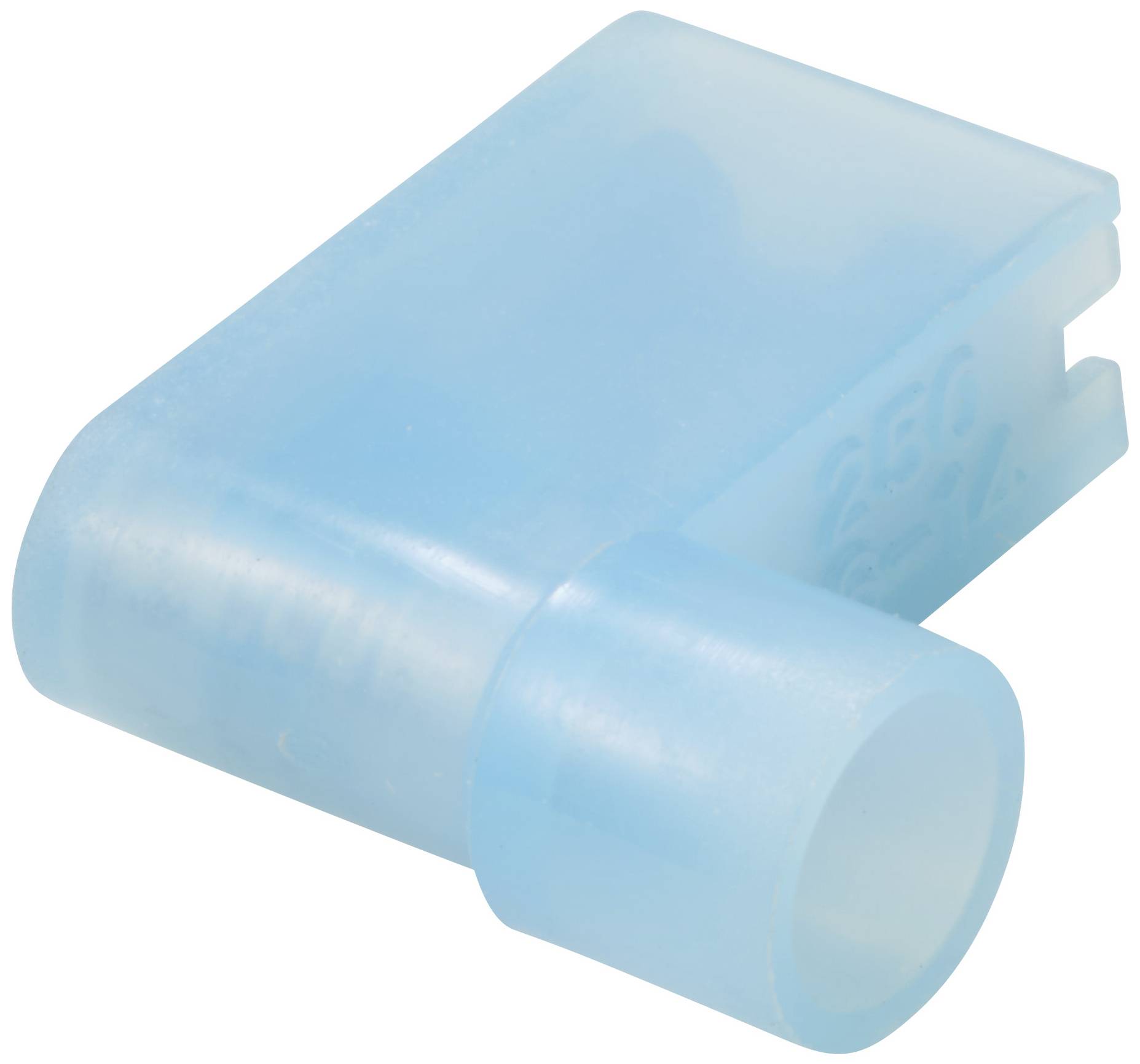 TRU COMPONENTS TC-11599320 Flachsteckhülse Steckbreite: 6.3mm Steckdicke: 0.8mm 90° Vollisoliert Blau