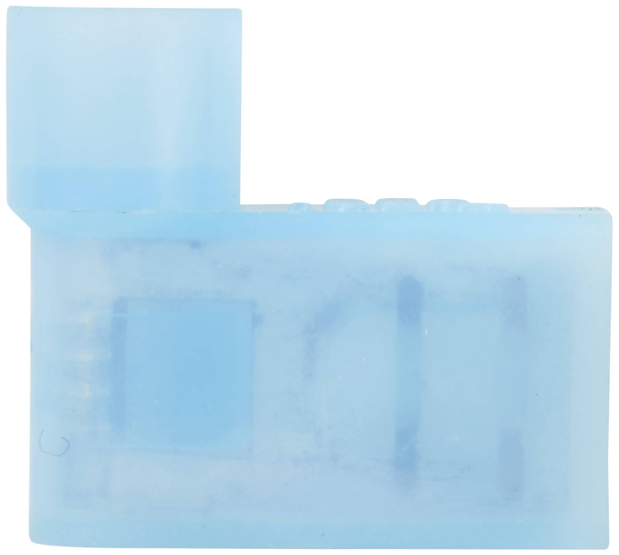TRU COMPONENTS TC-11599320 Flachsteckhülse Steckbreite: 6.3mm Steckdicke: 0.8mm 90° Vollisoliert Blau