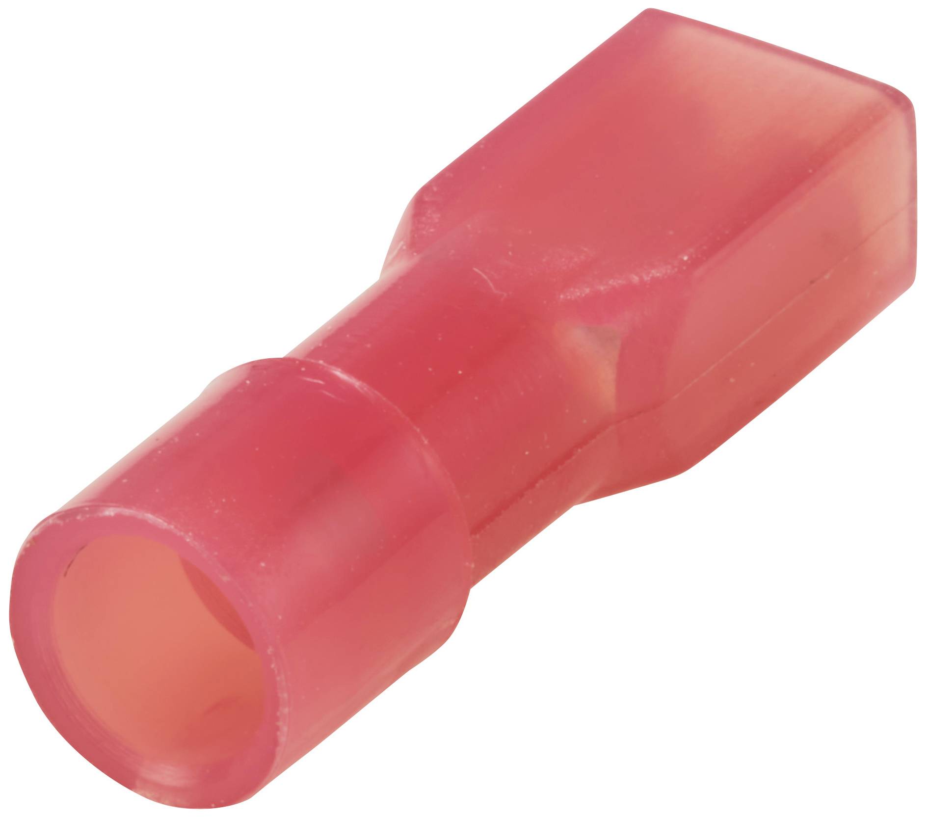 TRU COMPONENTS TC-11599324 Flachsteckhülse Steckbreite: 2.8mm Steckdicke: 0.8mm 180° Vollisoliert Rot