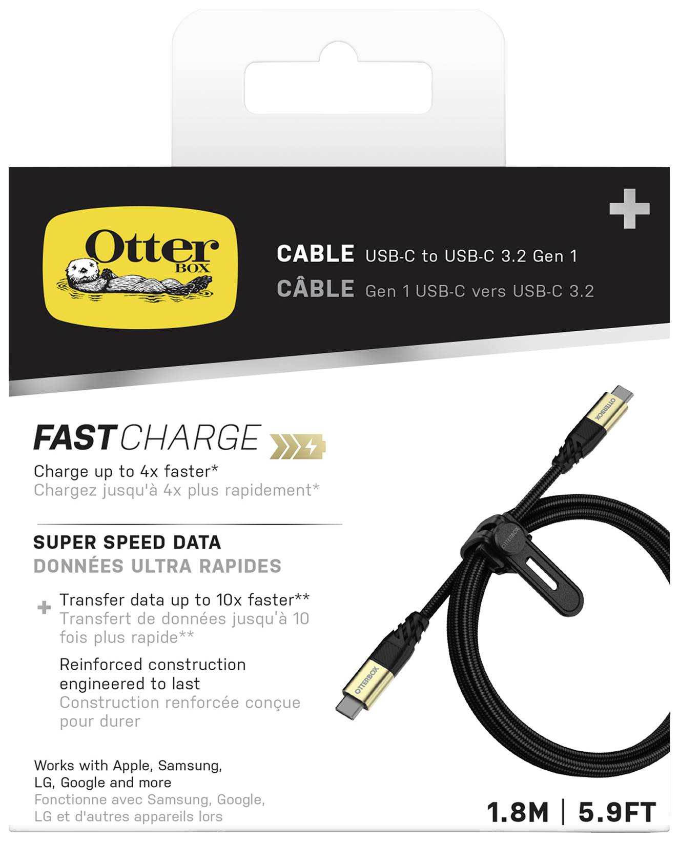 Otterbox Handy Kabel [1x USB-C® - 1x USB-C®] 1.80m USB-C® mit Schnellladefunktion