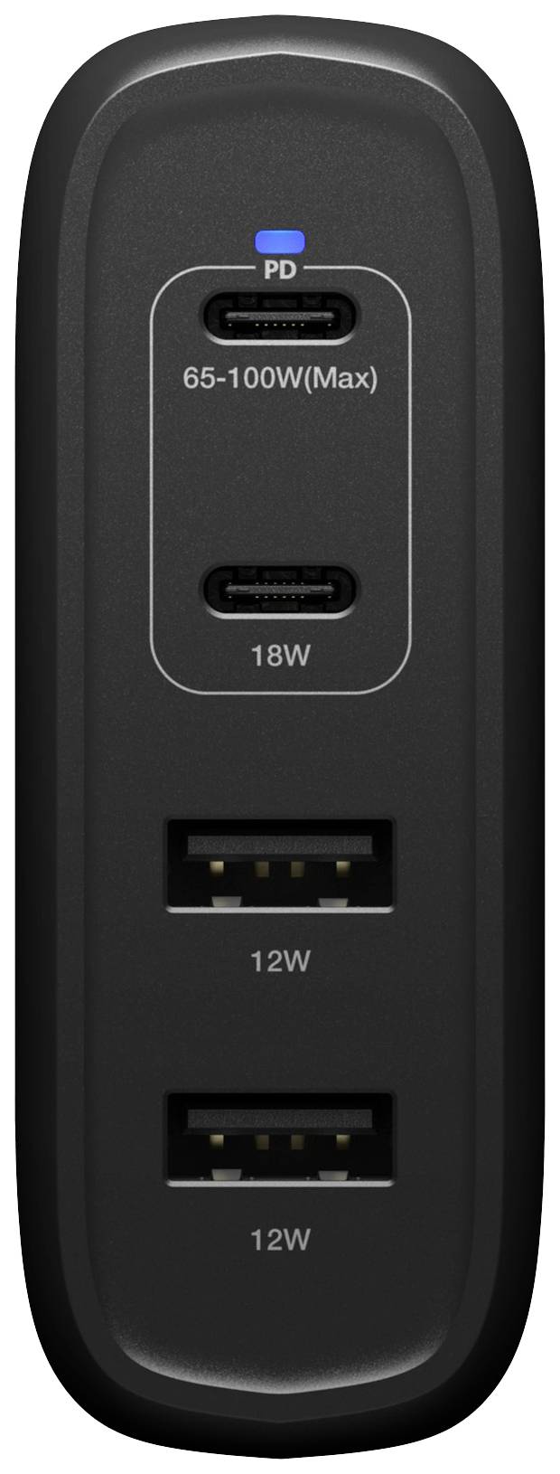 Otterbox Standard EU USB C USB Ladegerät 100 W 2x USB-C®, 2x USB-A USB PD Schwarz Innenbereich