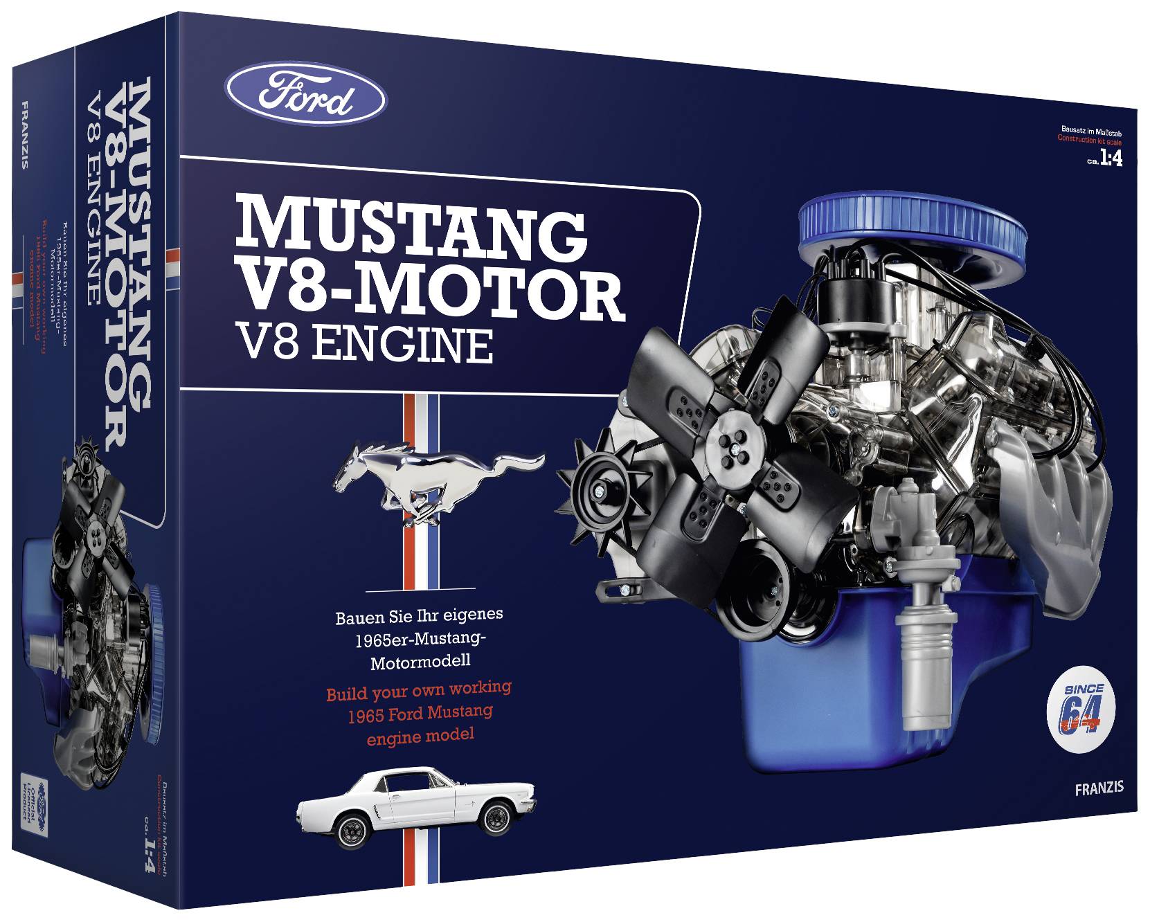 Franzis Verlag Ford-Mustang-Motor Typ 289 K-code-V8 67501 Bausatz ab 14 Jahre Box