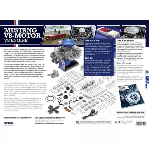 Franzis Verlag Ford-Mustang-Motor Typ 289 K-code-V8 67501 Bausatz ab 14 Jahre Box Franzis Verlag Ford-Mustang-Motor Typ 289 K-code-V8 67501 Bausatz ab 14 Jahre Box