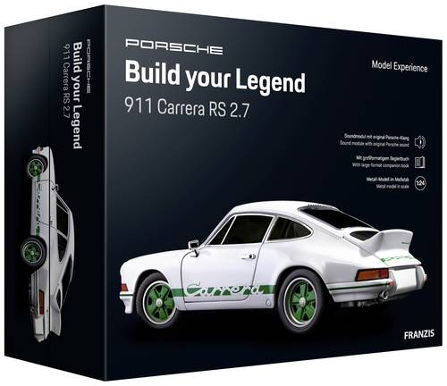 Franzis Verlag Porsche Build your Legend 911 Carrera RS 2.7 67217 Bausatz ab 14 Jahre Box