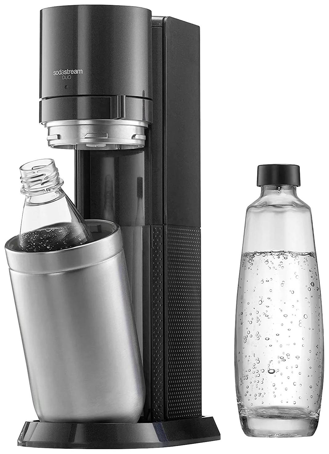 Sodastream Wassersprudler Duo Titan inkl. 1 Glasflasche, inkl. 1 PET-Flasche