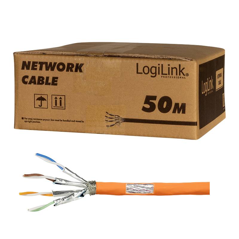 LogiLink CPV0059 Netzwerkkabel CAT 7 Orange 50m