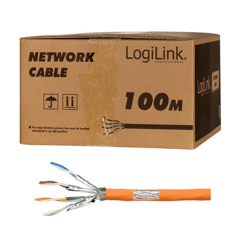 LogiLink CPV0060 Netzwerkkabel CAT 7 Orange 100m