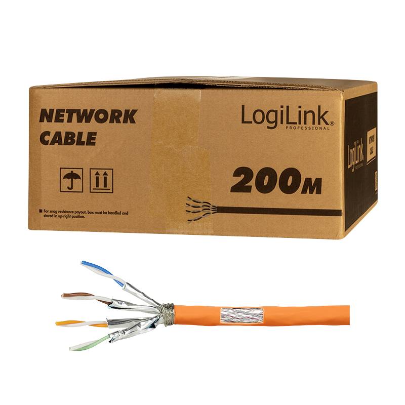LogiLink CPV0061 Netzwerkkabel CAT 7 Orange 200m