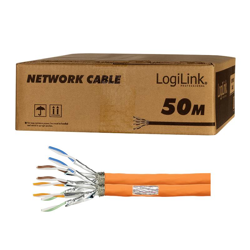LogiLink CPV0065 Netzwerkkabel CAT 7 Orange 50m