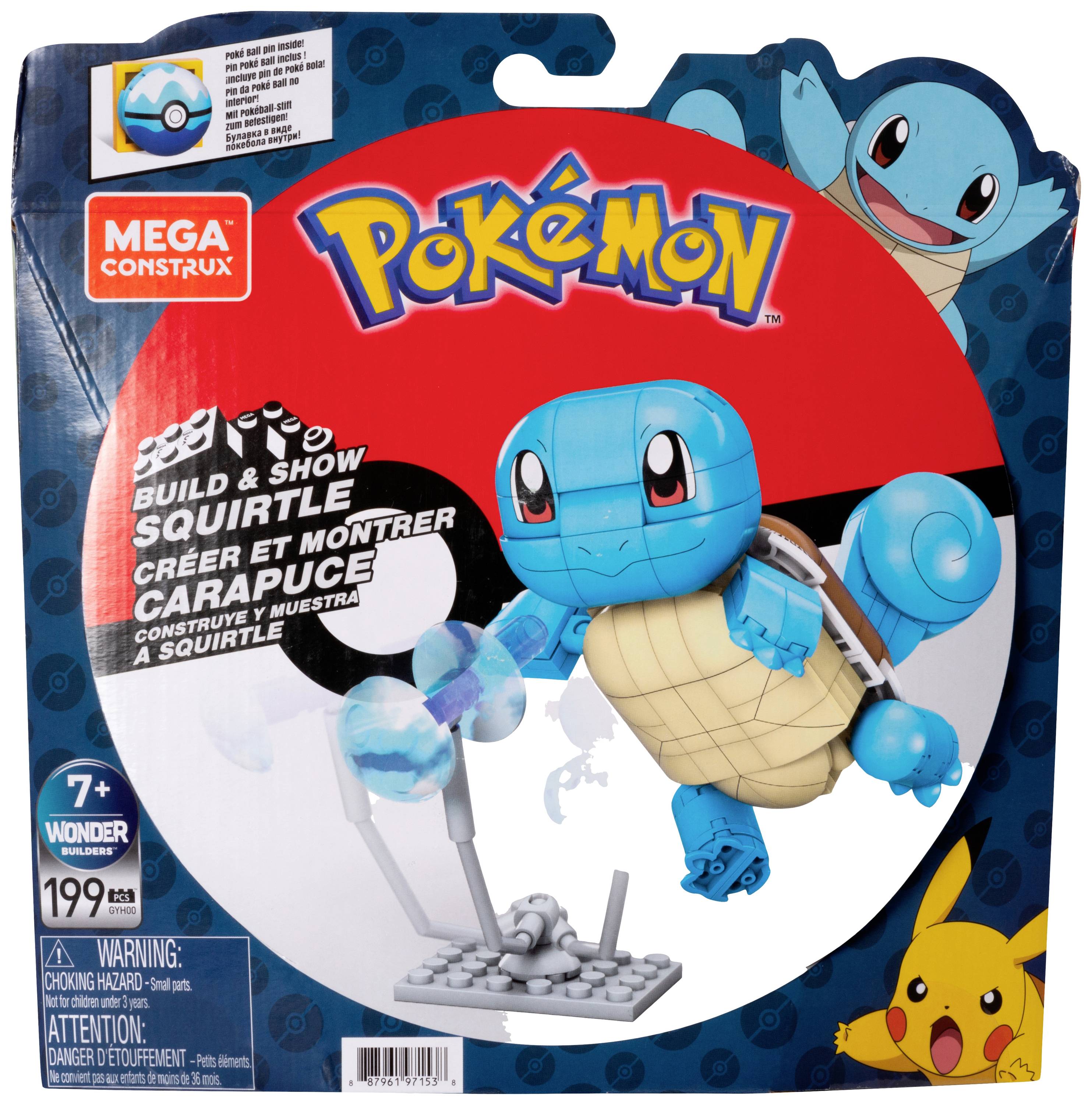 Mattel Spielfigur MEGA Pokémon Schiggy