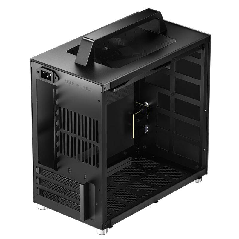 Jonsbo T8 PLUS Mini-ITX Gehäuse, Tempered Glass - schwarz Mini-Tower Gaming-Gehäuse, Gehäuse Schwarz