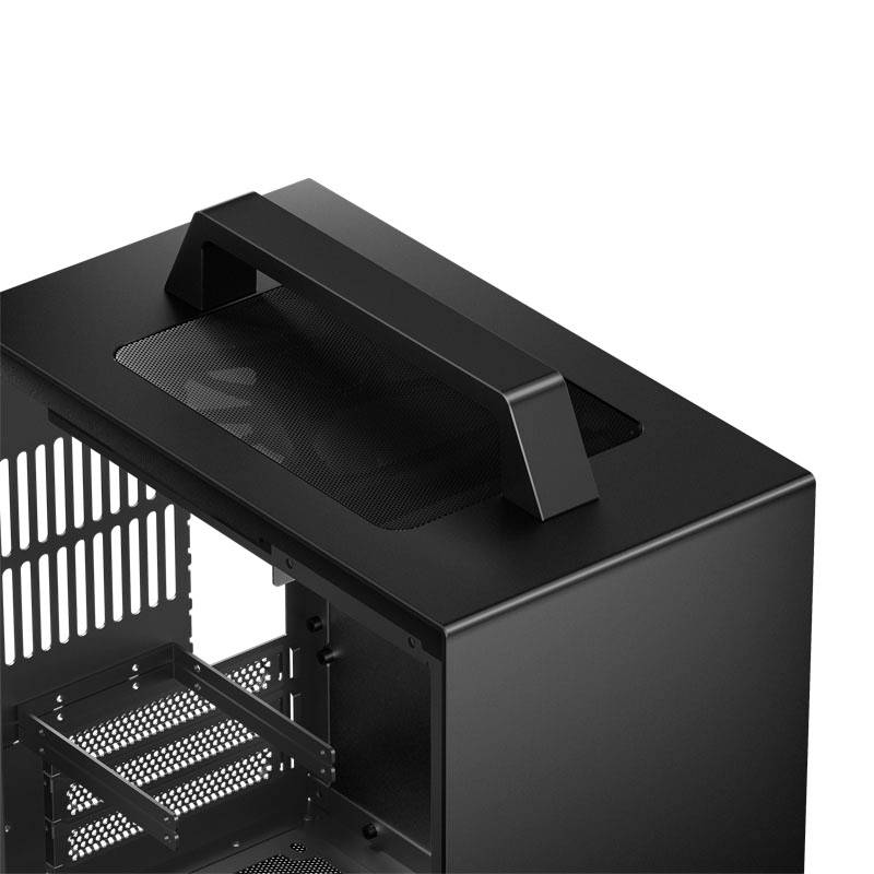 Jonsbo T8 PLUS Mini-ITX Gehäuse, Tempered Glass - schwarz Mini-Tower Gaming-Gehäuse, Gehäuse Schwarz