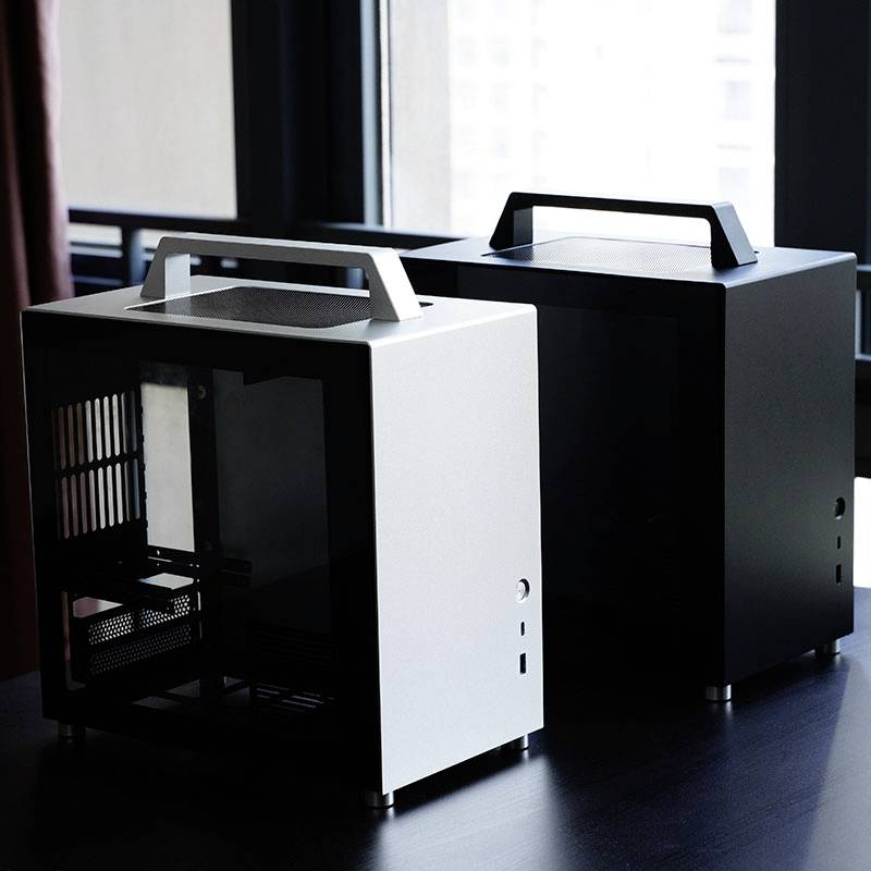 Jonsbo T8 PLUS Mini-ITX Gehäuse, Tempered Glass - schwarz Mini-Tower Gaming-Gehäuse, Gehäuse Schwarz